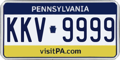 PA license plate KKV9999