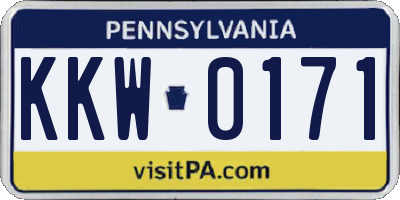 PA license plate KKW0171