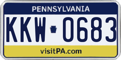 PA license plate KKW0683