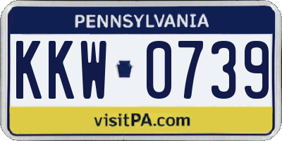 PA license plate KKW0739