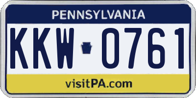 PA license plate KKW0761