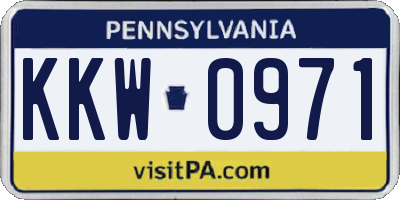 PA license plate KKW0971
