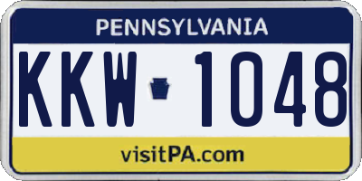 PA license plate KKW1048