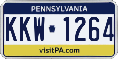 PA license plate KKW1264
