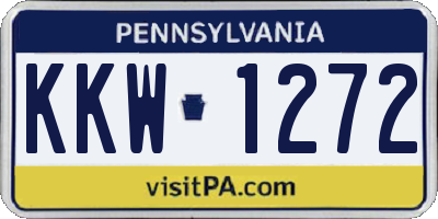 PA license plate KKW1272