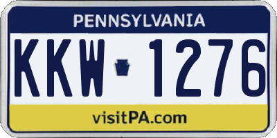 PA license plate KKW1276