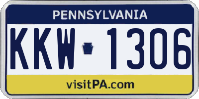 PA license plate KKW1306
