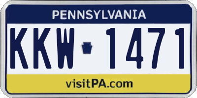 PA license plate KKW1471