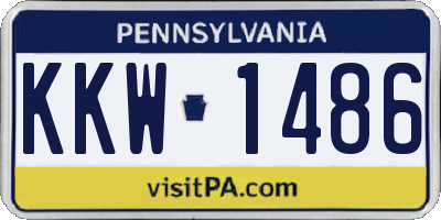 PA license plate KKW1486