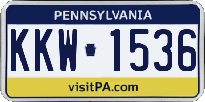 PA license plate KKW1536