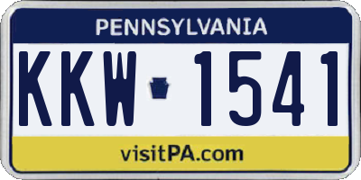 PA license plate KKW1541