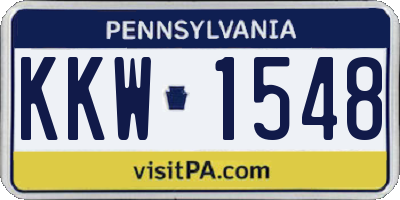 PA license plate KKW1548