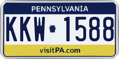 PA license plate KKW1588