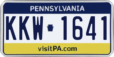 PA license plate KKW1641