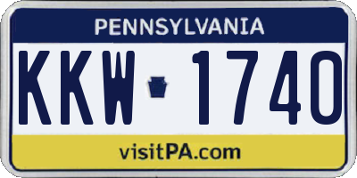 PA license plate KKW1740