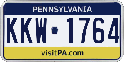 PA license plate KKW1764