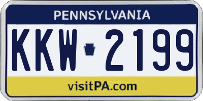 PA license plate KKW2199