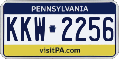 PA license plate KKW2256