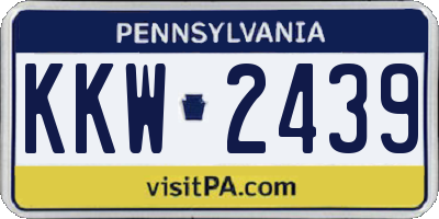 PA license plate KKW2439