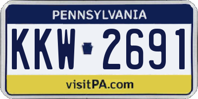 PA license plate KKW2691