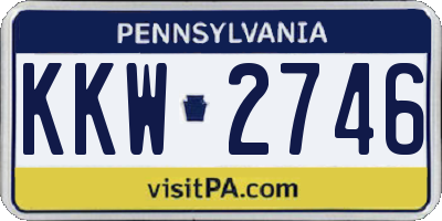 PA license plate KKW2746