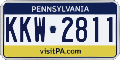 PA license plate KKW2811