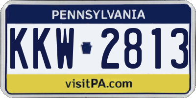 PA license plate KKW2813