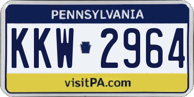 PA license plate KKW2964