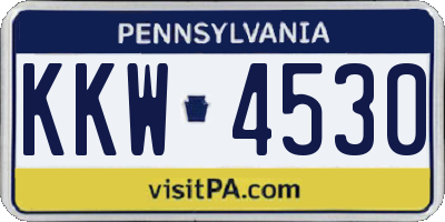 PA license plate KKW4530