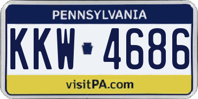 PA license plate KKW4686