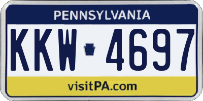 PA license plate KKW4697