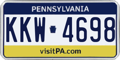 PA license plate KKW4698