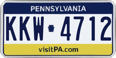 PA license plate KKW4712