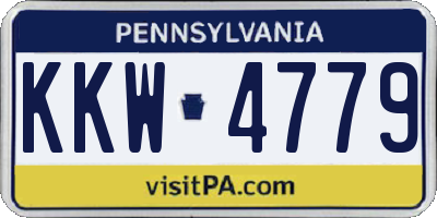 PA license plate KKW4779