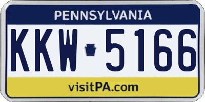 PA license plate KKW5166