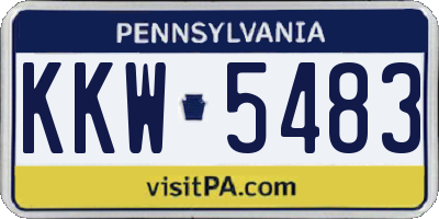 PA license plate KKW5483