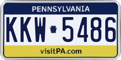 PA license plate KKW5486