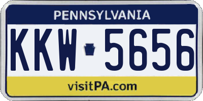 PA license plate KKW5656