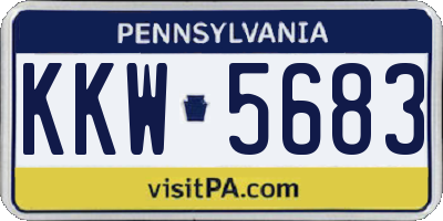 PA license plate KKW5683