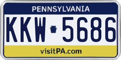PA license plate KKW5686