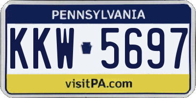 PA license plate KKW5697
