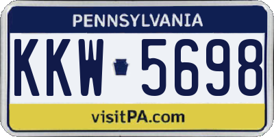 PA license plate KKW5698
