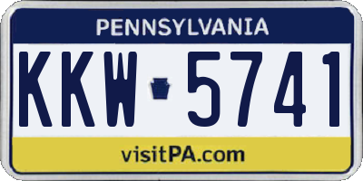 PA license plate KKW5741