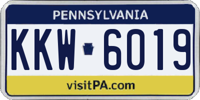 PA license plate KKW6019