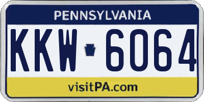 PA license plate KKW6064