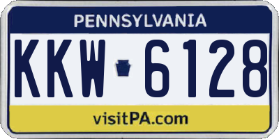 PA license plate KKW6128