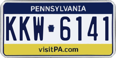 PA license plate KKW6141