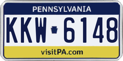 PA license plate KKW6148