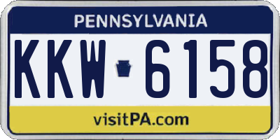 PA license plate KKW6158