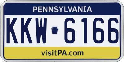 PA license plate KKW6166